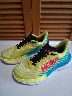 Hoka Mach 5 Evening Primrose Scuba Blue Women’s Running Shoe Size 7.5B